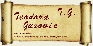 Teodora Gušović vizit kartica